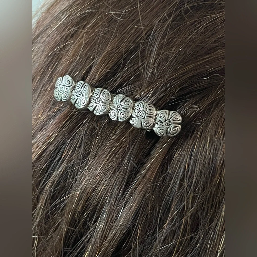 Vintage Sterling silver hair clip wedding veil clip